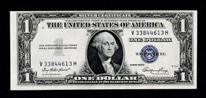 USA 1 DOLLAR SILVER CERTIFICATE U.S. NOTE 1935E UNC ERROR PRINT Check - Picture 1 of 3