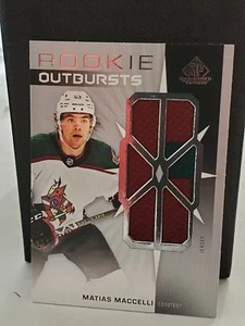 2022-23 SP Game Used Matias Maccelli #RO-MM Rookie Outbursts Jersey Coyotes - Picture 1 of 1