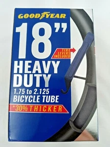 Goodyear 18" 1,75-2,125 strapazierfähiger dicker Fahrradschlauch mit Hebeln 30% dicker - Bild 1 von 5
