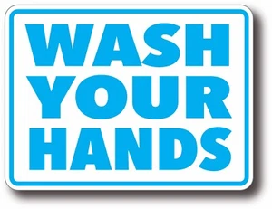 Waschen Sie Ihre Hände Anti Virus Influenza Grippe öffentliche Gesundheit Aufkleber Sticker - Bild 1 von 1