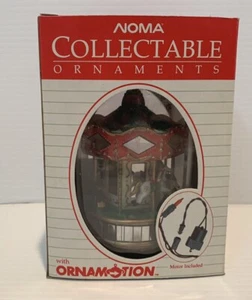 1989 Noma Ornamotion Collectables Christmas Ornament Horse Carousel w/ Motor NIB - Picture 1 of 6
