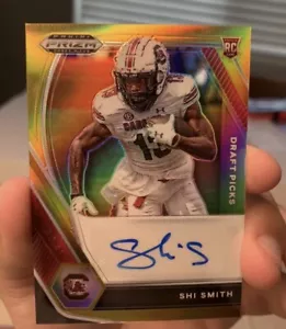 2021 Panini Prizm Draft Picks Shi Smith Gold Prizm Auto /10 Panthers Rookie - Picture 1 of 3