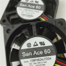 ONE NEW SANYO 109P0624J7D04 DC24V 0.14A 60*60*15MM Axial Fan