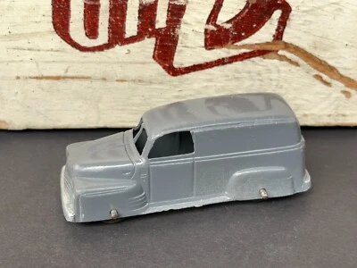 Vintage 1940s Tootsietoy Chevy Delivery Panel Van Gray 3" Nicely Restored! - Image 1 of 4