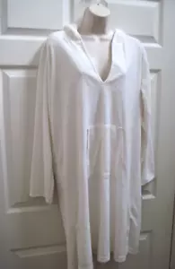 Vestido de peluche de algodón blanco para mujer Ralph Lauren XL con capucha nuevo con etiquetas - Imagen 1 de 23
