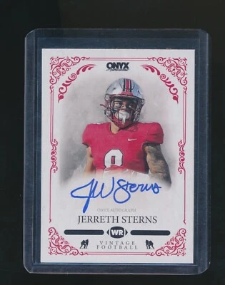 JERRETH STERNS 2022 ONYX VINTAGE FOOTBALL SIGNATURES BLUE INK AUTO  - Image 1 of 2