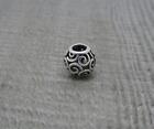 Authentic Pandora Sterling Silver 925 Ale Open Work Swirl Bead Charm And Pouch