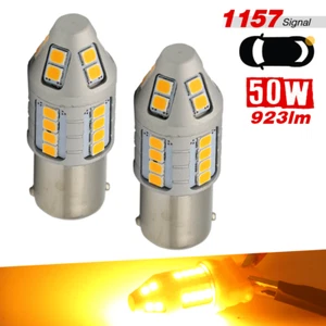 2X 1157 LED Amber Light Bulbs for DRL/Turn Signal/Parking Lights - Picture 1 of 5