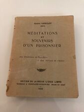 Livre : Méditations et Souvenirs d’un Prisonnier 1922