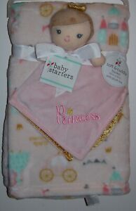 Girls Baby Starters 2 Pc Little Princess Baby Blanket and Doll Lovey Security
