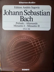 BACH - Prelude, Allemande, Minuetto I, Minuetto II; Spartito chitarra nuovo - Foto 1 di 1