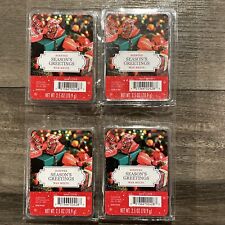 NEW MVP GROUP HOLIDAY SEASON'S GREETINGS 2.5 OZ WAX MELTS - LOT OF 4 PACKAGES
