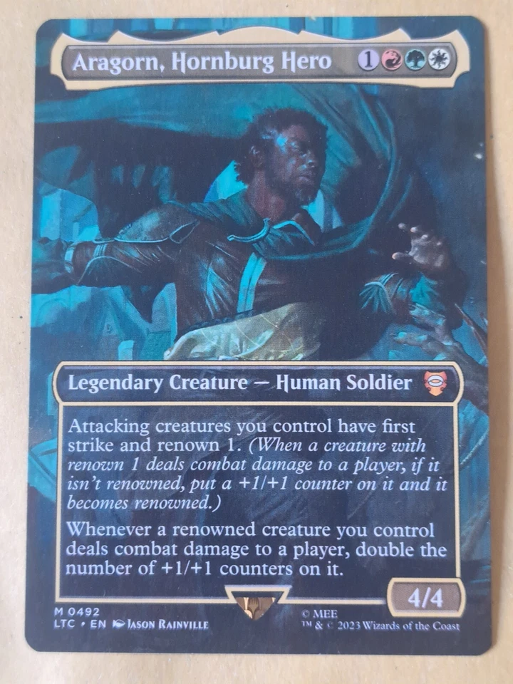Aragorn, Hornburg Hero - MTG LOTR: ToME Holiday Release LTRH Mythic Excellent (E - Imagen 1 de 1