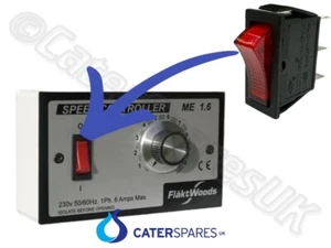 RED ROCKER POWER SWITCH 16A FLAKT WOODS FAN SPEED CONTROLLER ME1.1 ME1.3 ME1.6 - Picture 1 of 9