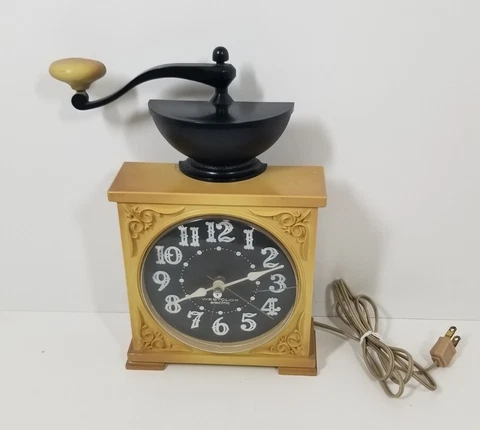 Vintage WestClox Coffee Grinder Mill Clock S13-AO Tested Cover