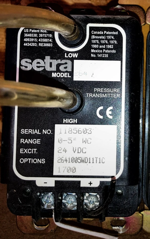 Setra	264	1185603 - Pressure Transducer: 0-5 inwc - Image 1 of 1