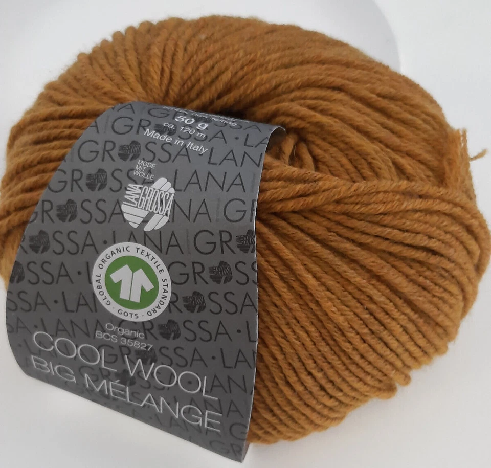 (110 €/kg):  50 g LG COOL WOOL BIG Mélange, Merinogarn, Pt. 6261, Fb. 214 #6274 - Bild 1 von 1