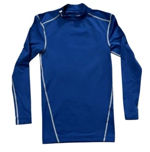 Under Armour Long Sleeve Men's Small Coldgear Compression Blue Mock Neck - Picture 1 of 3
