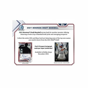 2021 BOWMAN DRAFT BASEBALL SEALED 6 BOX SUPER JUMBO CASE - LOT OF 3 - PRE SALE -