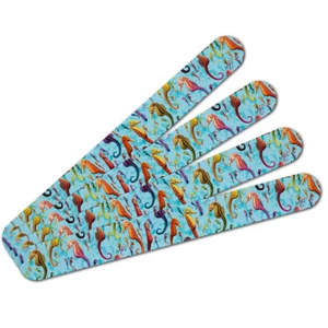 Seahorses Rainbow Ocean Undersea Tropical Pattern Nail File Emery Board 4 Pk - Picture 1 of 4