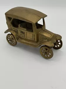 Estatuilla de coche Ford Modelo T de metal macizo vintage marcada BEC-7, 5,25"l x 3,5"h - Imagen 1 de 7