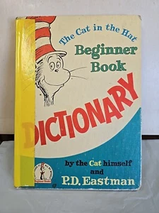1964 Dr. Seuss The Cat in the Hat Beginner Book DICTIONARY Vintage Hardcover - Picture 1 of 16