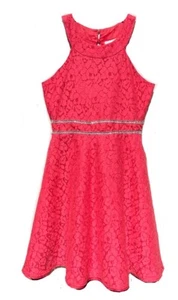 Emily West Girls Hot Pink Special Occasion Dress 3-Layers Size 14 - Picture 1 of 5