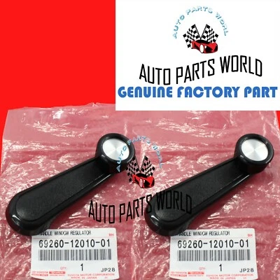 GENUINE OEM TOYOTA LAND CRUISER FJ45 FJ40 BJ40 FRONT WINDOW REGULATOR HANDLE SET - Image 1 of 3