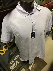 New $39 Club Room Men Purple Short-Sleeve Button Performance Polo Shirt Sizes  - Picture 1 of 4