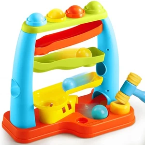 Ball Drop Toy for Toddlers, Track Stacking Learning Pound a Ball with Hammer,... - Picture 1 of 8