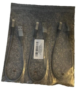 Cable for iPhone Charger MFi Certified 3Pack 1FT USB A Cable for Charger. - Picture 1 of 2