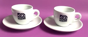 Italian d ' Ancap Weiß Porzellan Espresso Kaffeetasse und Untertasse 2er Set - 60ml - Bild 1 von 8