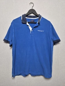 Hackett Polo Shirt Mens Size Large Blue Short Sleeve Cotton Preppy Summer - Picture 1 of 6