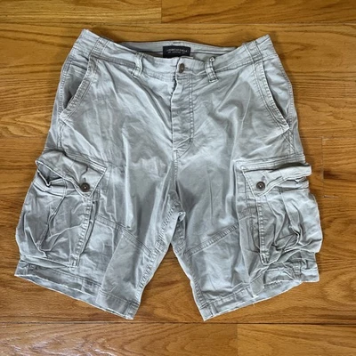 Vtg American Eagle Cargo Shorts Flex Size 34 Gray Grunge Y2K Look - Image 1 of 4