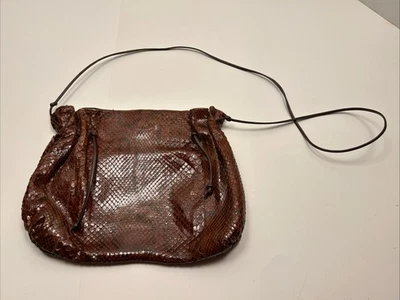 Bolso de Hombro Carlos Falchi Hobo - Pitón Marrón Foto 1 de 3