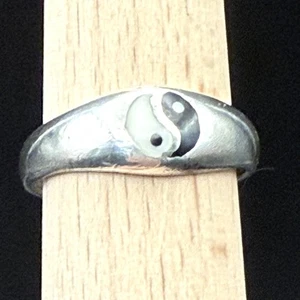 Anillo Yin Yang Plata de Ley 925 Banda Unisex Joyería Espiritual Talla 6 - Imagen 1 de 6