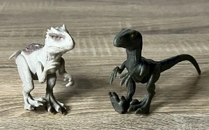 Jurassic World Dinosaurs x 2 Velociraptor Blue 12cm 4.5” & Indominus Rex 15cm 6” - Picture 1 of 19