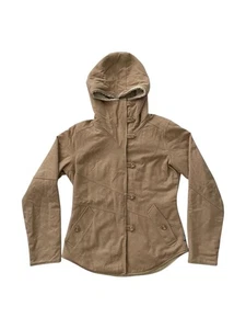Patagonia Jacket Felted Wool Reversible Hood Quilted Camel Women's Size Medium - Picture 1 of 9