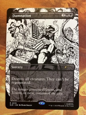 MTG Borderless Damnation SLD: Marvel's Spider-Man: Venom Unleashed (Inks) - Image 1 of 2