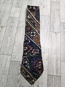 Vintage 90er Metropolis Herren Krawatte Krawatte bunt Blumenmuster 100 % Seide hergestellt in den USA - Bild 1 von 5