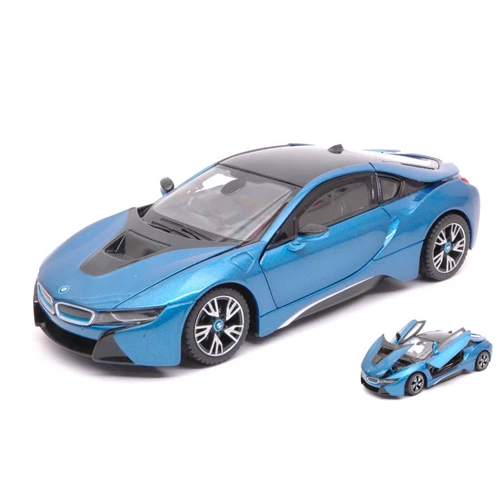 BMW i8 2015 METALLIC BLUE 1:24 Rastar Auto Stradali Modellino Nuovo - Immagine 1 di 1