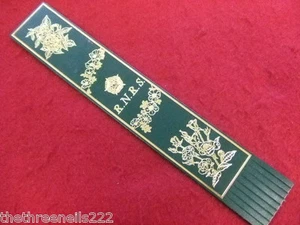 GREEN LEATHER BOOKMARK - R.N.R.S. - Picture 1 of 1