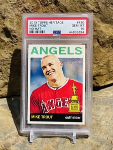 2013 Topps Heritage MIKE TROUT #430 SP No Hat All-Star Rookie Cup PSA 10 - Picture 1 of 2