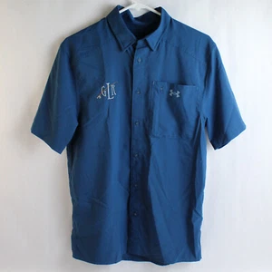 Under armour Hombre Azul con Botones Polo Glr Pesca Barra Bordado Talla Pequeña - Imagen 1 de 5