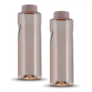 2 x Tritan Trinkflasche 800 ml braun Wasserflasche rosa Deckel Kavodrink Wasser - Bild 1 von 6