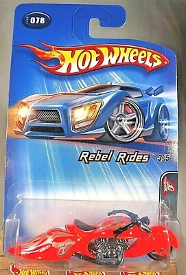 2005 Hot Wheels Kmart Excl #78 Rebel Rides 3/5 W-OOZIE Neon-Orange w/Black MC3Sp - Image 1 of 4