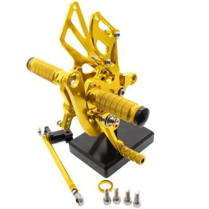 Adjust Front Rearsets Footpeg for Aprilia RSV 1000 R FACTORY 2009-2014 2013 Gold - Picture 1 of 7