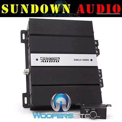 SUNDOWN AUDIO SAEv3-1000D MONOBLOCK 1000W RMS SUBWOOFERS ALTAVOCES BAJOS AMPLIFICADOR Foto 1 de 4