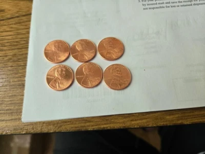 2025 3P &3 D Lincoln Shield Cents (6 Coin Set) BU from bank rolls!!! - Image 1 of 2