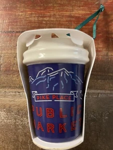 New 2017 STARBUCKS COFFEE PIKES PLACE Public Market Hanging CHRISTMAS ORNAMENT - Picture 1 of 16